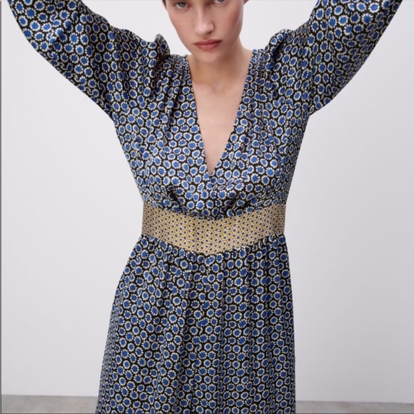 Sophisticated blue Zara jumpsuit - Picture 4 of 10